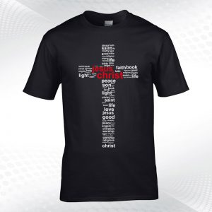 koszulka chrześcijańska z krzyżem