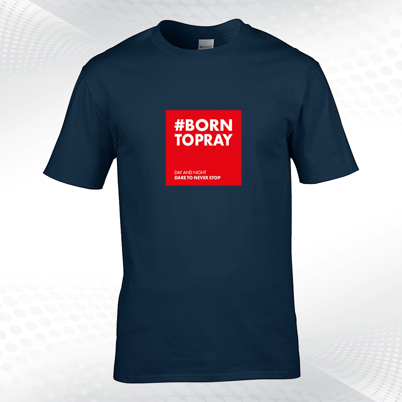 meska-wzor-0051-granat granatowa koszulka męska born to pray